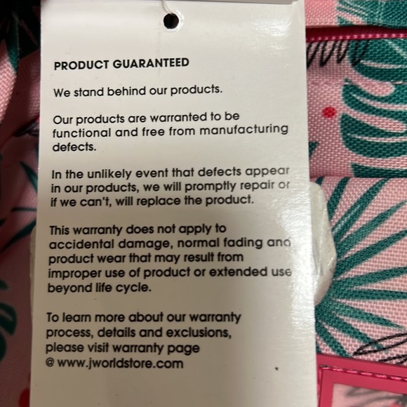 NWT JWorld Pink Rolling Backpack - Picture 5 of 13